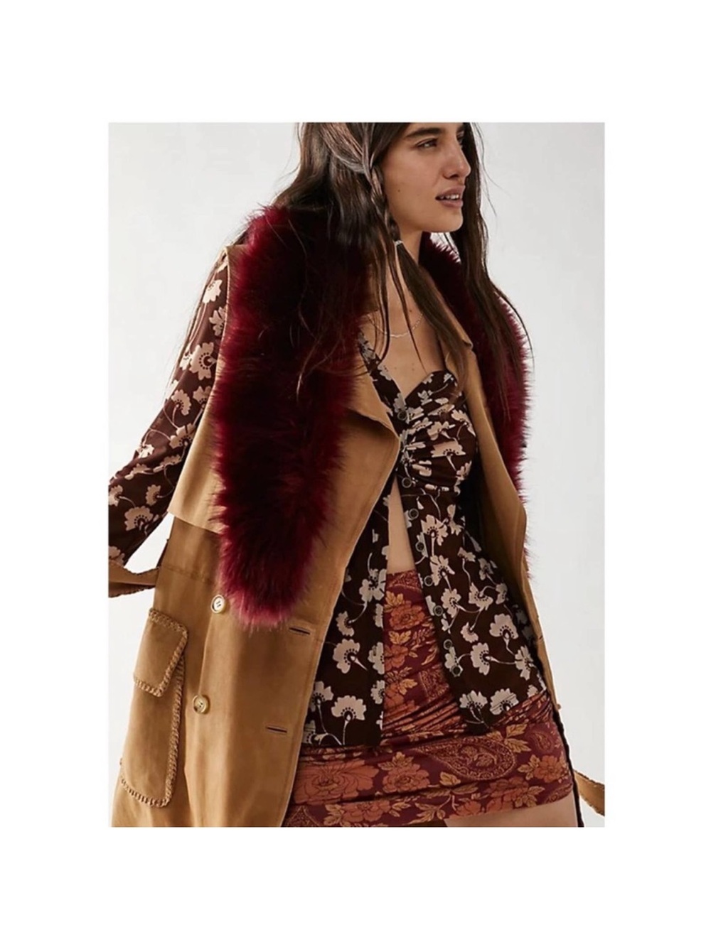 Free People jagger faux Fur wrap